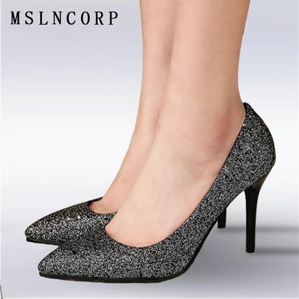 plus size 34-43 women pumps bling high heels glitter shoes woman pointed toe shallow party gold silver dress wedding shoes, Black
plus size 34-43 women pumps bling high heels glitter shoes woman pointed toe shallow party gold silver dress wedding shoes, Black