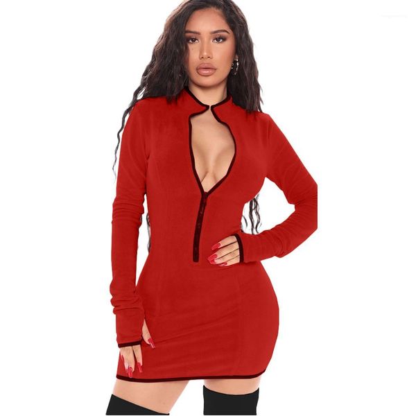mini dress long sleeve solid color zipper bodycon dress fashion ladies casual dresses 2021 womens designer, Black;gray
mini dress long sleeve solid color zipper bodycon dress fashion ladies casual dresses 2021 womens designer, Black;gray