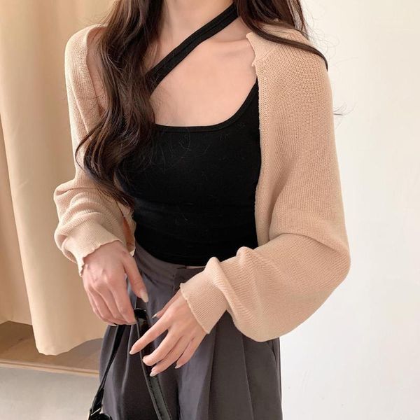 women's knits & tees knitted clothing women casual sweaters cardigans lady full batwing sleeve 2021 autumn sweater shirts crop for fem, White
women's knits & tees knitted clothing women casual sweaters cardigans lady full batwing sleeve 2021 autumn sweater shirts crop for fem, White