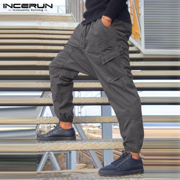 men's pants men cargo joggers baggy streetwear drawstring multi pockets casual trousers fashion solid pantalones hombre s-5xl incerun, Black
men's pants men cargo joggers baggy streetwear drawstring multi pockets casual trousers fashion solid pantalones hombre s-5xl incerun, Black