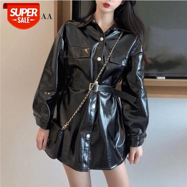 pu leather women jackets outwear women elegant tie belt waist pockets buttons coats long sleeve split jacket female coats #ku4a, Black;brown
pu leather women jackets outwear women elegant tie belt waist pockets buttons coats long sleeve split jacket female coats #ku4a, Black;brown