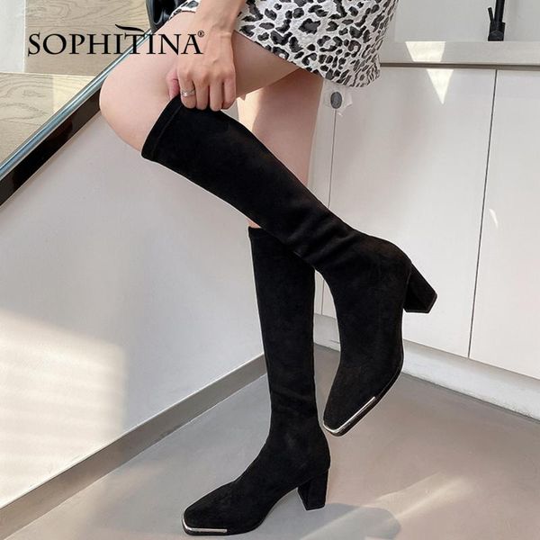 boots sophitian winter warm fashion mature style knee-high woman leather metal little sqaure toe high square heel shoe po830, Black
boots sophitian winter warm fashion mature style knee-high woman leather metal little sqaure toe high square heel shoe po830, Black