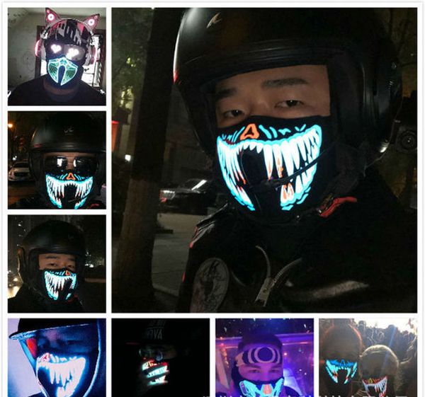 el mask flash led music mask with sound active for dancing riding skating party voice control mask party masks
el mask flash led music mask with sound active for dancing riding skating party voice control mask party masks