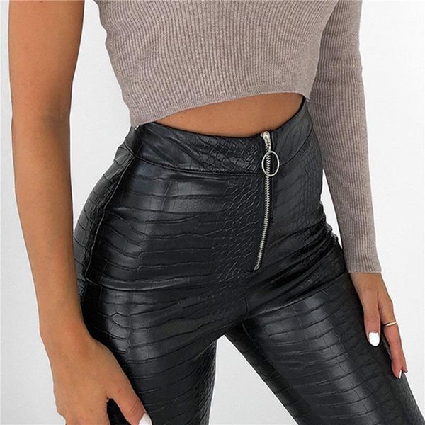 women fashion pu leather pants autumn high waist zipper trousers streetwear ladies club pencli pants1, Black;white
women fashion pu leather pants autumn high waist zipper trousers streetwear ladies club pencli pants1, Black;white