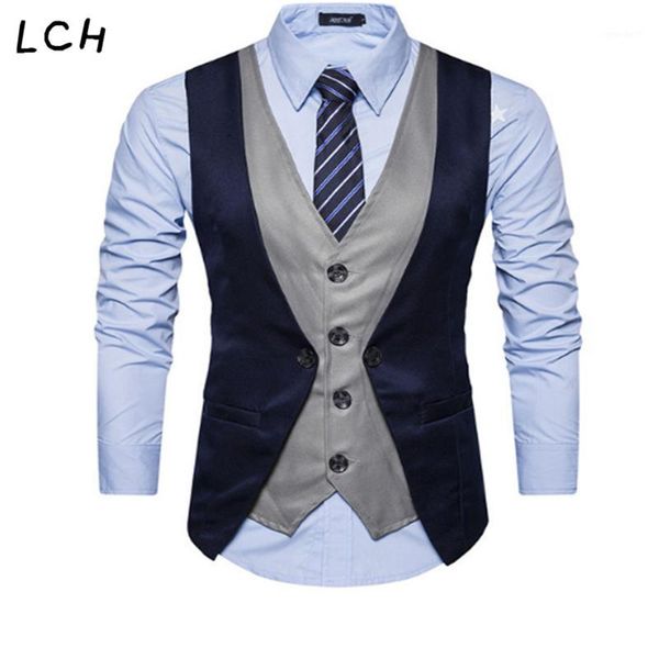 men's vests mens patch-work formal blazer smart casual single breasted v-neck vest eu size s-xxl male drop 1, Black;white
men's vests mens patch-work formal blazer smart casual single breasted v-neck vest eu size s-xxl male drop 1, Black;white