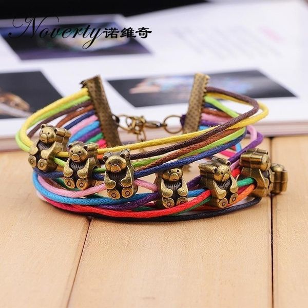 charm bracelets bohemia fashion handmade retro ethnic style colorful multilayer wax rope animal for men women lovers gifts, Golden;silver
charm bracelets bohemia fashion handmade retro ethnic style colorful multilayer wax rope animal for men women lovers gifts, Golden;silver