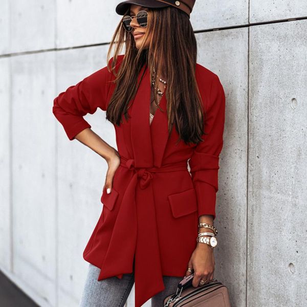 new 2020 autumn winter women's blazers formal jackets notched outerwear solid color blazer jacket office lady clothes, White;black
new 2020 autumn winter women's blazers formal jackets notched outerwear solid color blazer jacket office lady clothes, White;black