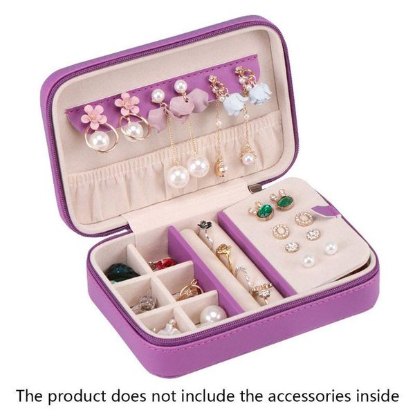 women girls multi-function simple pu leather jewelry box protable travel earrings ring necklace storage case, Pink;blue
women girls multi-function simple pu leather jewelry box protable travel earrings ring necklace storage case, Pink;blue