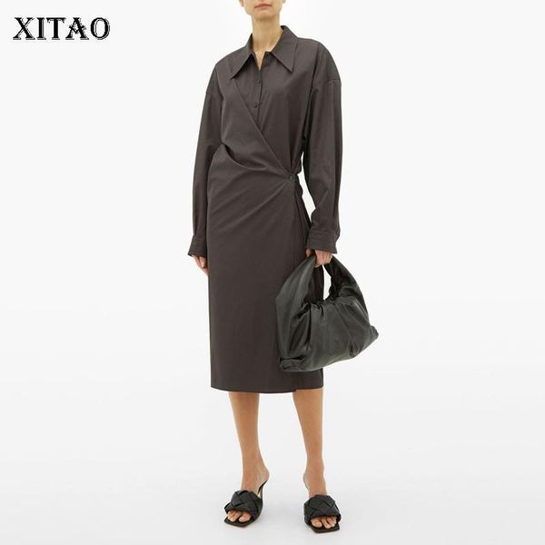 xitao patchwork irregular button solid dress women 2020 winter casual fashion style temperament all match women clothes zy2923, Black;gray
xitao patchwork irregular button solid dress women 2020 winter casual fashion style temperament all match women clothes zy2923, Black;gray
