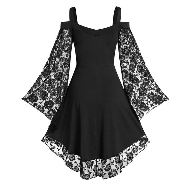 gothic vintage lace patchwork women dress plus size goth bandage ladies spaghetti strap dresses drop shipping, Black;gray
gothic vintage lace patchwork women dress plus size goth bandage ladies spaghetti strap dresses drop shipping, Black;gray