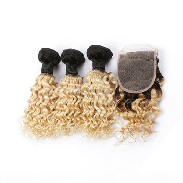 blonde two tone ombre 1b 613 hair weft with closure 4x4 dark roots deep wave virgin bundles with lace closure, Black
blonde two tone ombre 1b 613 hair weft with closure 4x4 dark roots deep wave virgin bundles with lace closure, Black