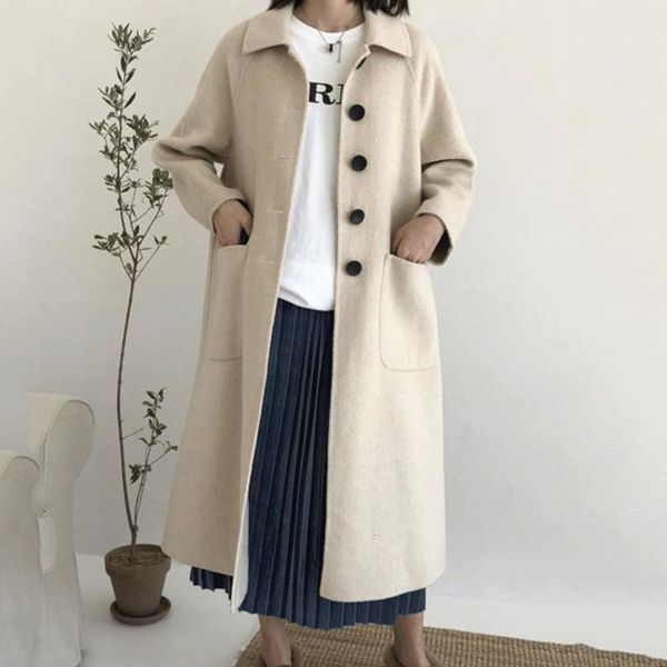 2021 new overcoat double-sided women coats popular autumn winter over-the-knee mid-length wool blends daily coat ztl7, Black
2021 new overcoat double-sided women coats popular autumn winter over-the-knee mid-length wool blends daily coat ztl7, Black