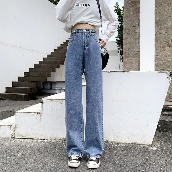 autumn women high waist loose wide legs dad jeans lady students length pants female streetwear cropped denim straight trousers y1214, Blue
autumn women high waist loose wide legs dad jeans lady students length pants female streetwear cropped denim straight trousers y1214, Blue