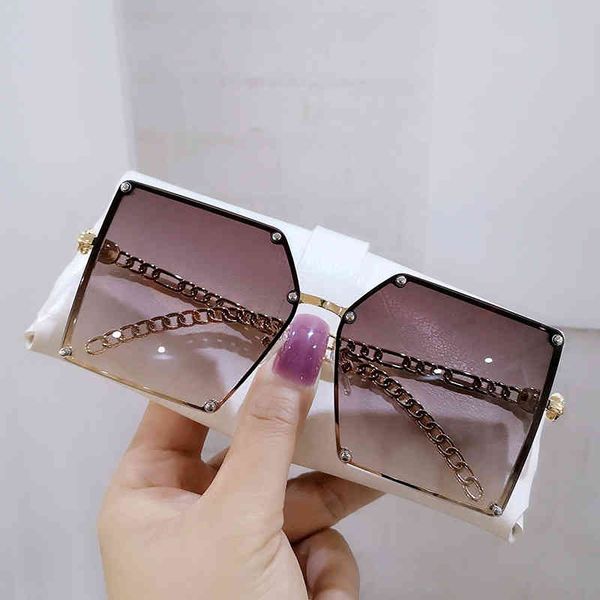 sunglasses long fengjie's fashion big frame personalized rivet sunglasses ins style chain glasses, White;black
sunglasses long fengjie's fashion big frame personalized rivet sunglasses ins style chain glasses, White;black