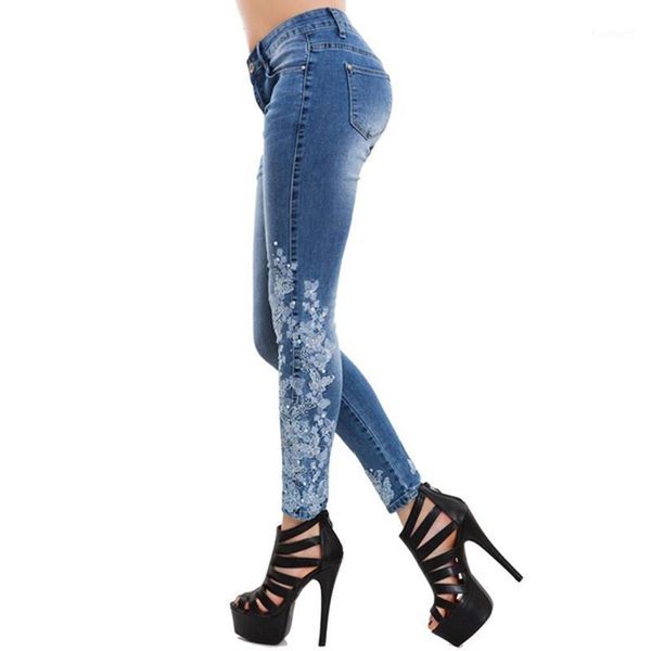 stretch embroidered jeans for women elastic flower jeans female slim denim pants pattern pantalon femme1, Blue
stretch embroidered jeans for women elastic flower jeans female slim denim pants pattern pantalon femme1, Blue
