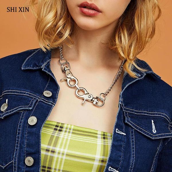 chokers shixin punk big lobster buckle chain necklace for women short silver color hip hop choker collar statement jewelry 2021, Golden;silver
chokers shixin punk big lobster buckle chain necklace for women short silver color hip hop choker collar statement jewelry 2021, Golden;silver