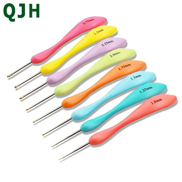 1.0-2.75mm 8pcs crochet hook set steel ergonomic crochet needles with colorful soft rubber grip cushioned handles needles, Black
1.0-2.75mm 8pcs crochet hook set steel ergonomic crochet needles with colorful soft rubber grip cushioned handles needles, Black