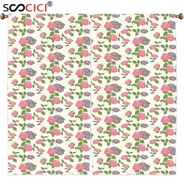 window curtains treatments 2 panels,floral garden flowers roses romantic country design with leaves art light pink lilac1
window curtains treatments 2 panels,floral garden flowers roses romantic country design with leaves art light pink lilac1