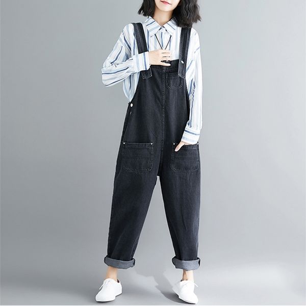 spring wide leg jeans rompers womens jumpsuit loose casual denim overalls for women long jumpsuit jeans rompers plus size s-xxl y200422, Black;white
spring wide leg jeans rompers womens jumpsuit loose casual denim overalls for women long jumpsuit jeans rompers plus size s-xxl y200422, Black;white