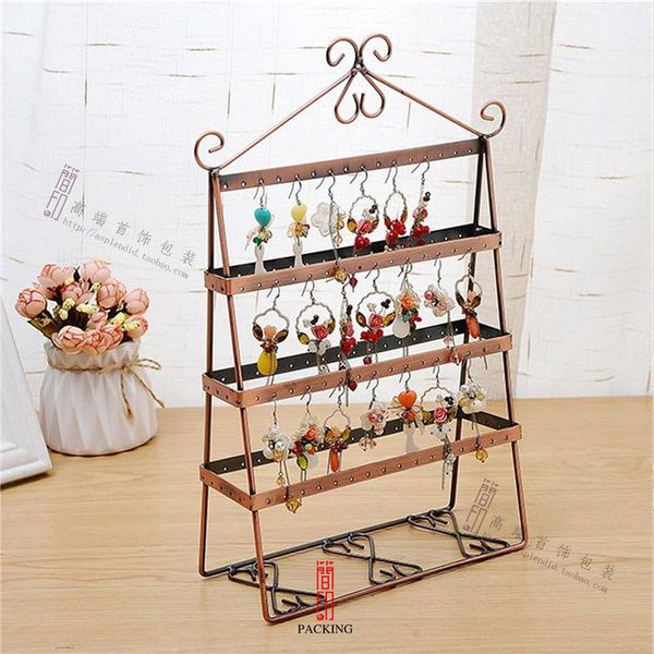 72 hole rack creative wrought iron earring holder fashion earrings display rack household hanging earrings storage, Pink;blue
72 hole rack creative wrought iron earring holder fashion earrings display rack household hanging earrings storage, Pink;blue