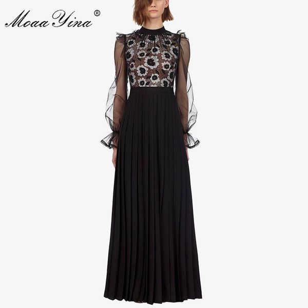 moaayina fashion designer runway dress spring summer women dress floral hollow out patchwork pleated maxi dresses, Black;gray
moaayina fashion designer runway dress spring summer women dress floral hollow out patchwork pleated maxi dresses, Black;gray