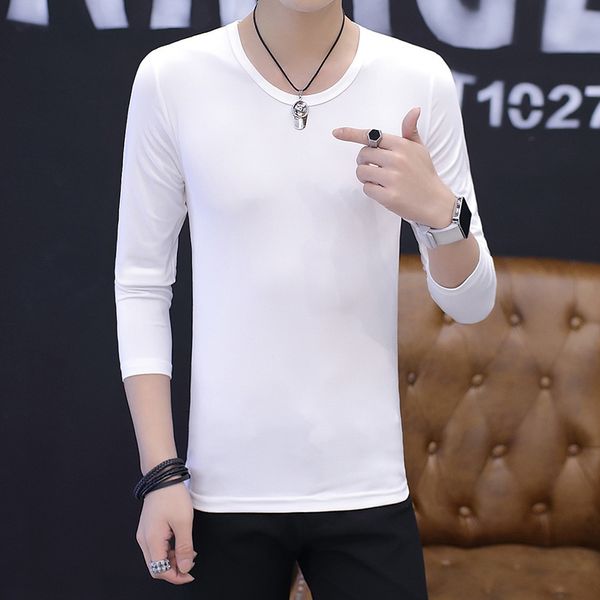 spring and autumn long sleeve round neck gift set t-shirt fashion youth korean slim fit men's pullover, White;black
spring and autumn long sleeve round neck gift set t-shirt fashion youth korean slim fit men's pullover, White;black