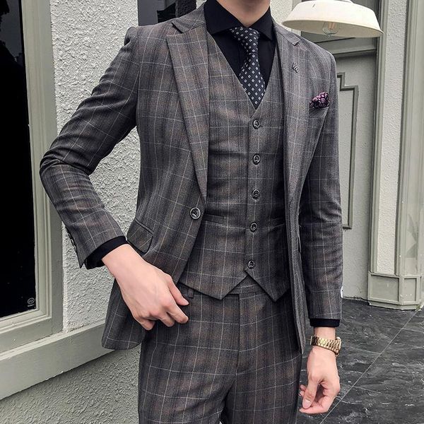 plyesxale 2020 mens fashion plaid suit classic three piece wedding suits for men male office formal check suit q546, White;black
plyesxale 2020 mens fashion plaid suit classic three piece wedding suits for men male office formal check suit q546, White;black