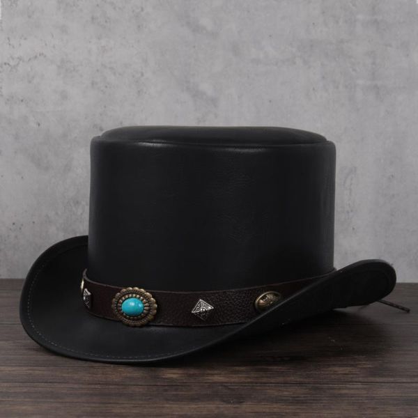 wide brim hats women men leather hat president traditional fedoras magician steampunk cosplay party caps dropshiping 3size 13cm, Blue;gray
wide brim hats women men leather hat president traditional fedoras magician steampunk cosplay party caps dropshiping 3size 13cm, Blue;gray