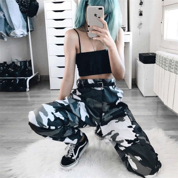 women's spring and autumn new style harun casual camouflage pants, White 
women's spring and autumn new style harun casual camouflage pants, White
