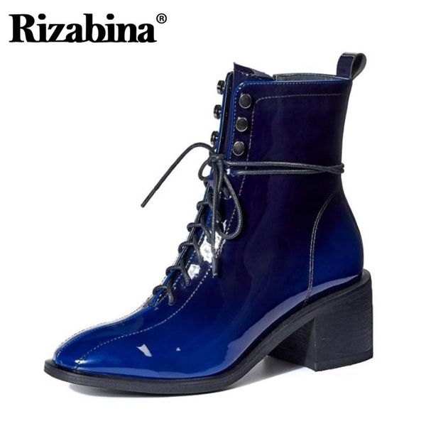 boots rizabina women winter short patent leather rivets ankle fashion cool shoes party footwear size 34-42, Black
boots rizabina women winter short patent leather rivets ankle fashion cool shoes party footwear size 34-42, Black