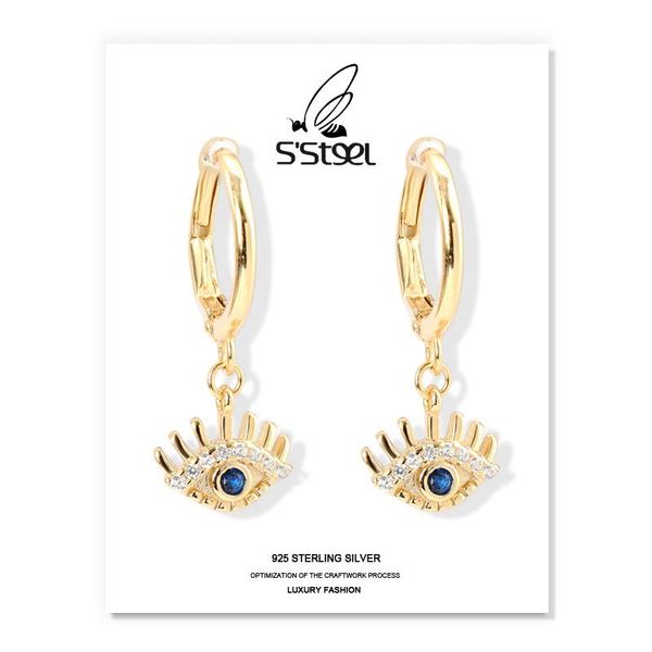 s'steel zircon earrings 925 sterling silver drop earring for women fashion devil's eye earings 2020 new earing fine jewellery
s'steel zircon earrings 925 sterling silver drop earring for women fashion devil's eye earings 2020 new earing fine jewellery