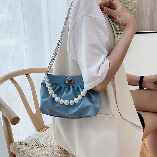 hbp 2021 latest high quaity fashion ruched shoulder bag for women pearl chain strap handbags and purses pu leather lady solid crossbody bags
hbp 2021 latest high quaity fashion ruched shoulder bag for women pearl chain strap handbags and purses pu leather lady solid crossbody bags
