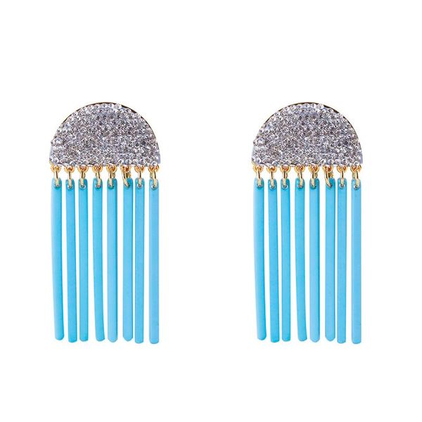 european and american jewelry fashion personality dinner style style su-set zircon long exaggerated cold wind ear clip earrings, Silver
european and american jewelry fashion personality dinner style style su-set zircon long exaggerated cold wind ear clip earrings, Silver