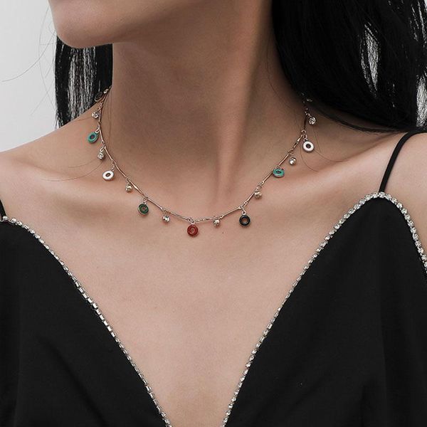 chokers elegant temperament colorful round circle zircon beads charms choker necklace for women vintage geometric jewelry gift, Golden;silver
chokers elegant temperament colorful round circle zircon beads charms choker necklace for women vintage geometric jewelry gift, Golden;silver