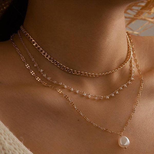pendant necklaces vintage pearl necklace for women multilayer gold color beaded clavicle chain trendy jewelry party gift 15206, Silver
pendant necklaces vintage pearl necklace for women multilayer gold color beaded clavicle chain trendy jewelry party gift 15206, Silver