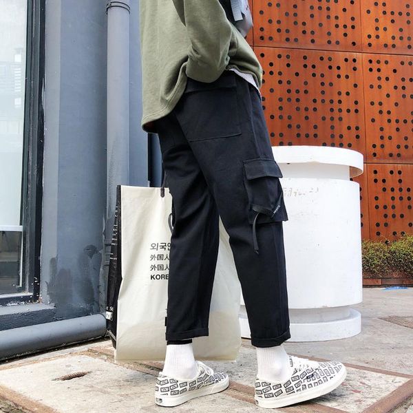 casual cargo pants men autumn fashion male korean style straight loose overalls nine-point pants ing, Black
casual cargo pants men autumn fashion male korean style straight loose overalls nine-point pants ing, Black
