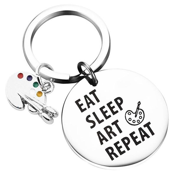 artist painter gifts art teacher student graduation gift eat sleep art repeat painting girl gift paint palette keychain keychain, Silver
artist painter gifts art teacher student graduation gift eat sleep art repeat painting girl gift paint palette keychain keychain, Silver