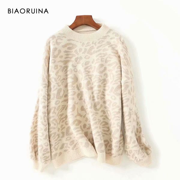 biaoruina women's fashion leopard knit sweater o-neck female casual keep warm oversized pullover ladies sweet thick sweater lj201126, White;black
biaoruina women's fashion leopard knit sweater o-neck female casual keep warm oversized pullover ladies sweet thick sweater lj201126, White;black