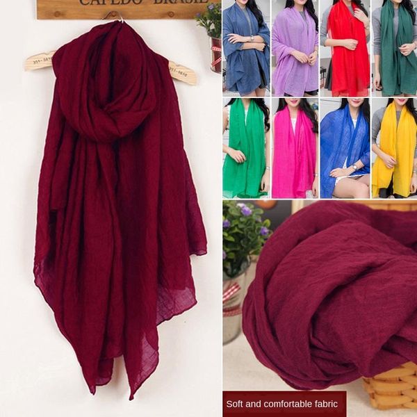 scarves version of pure color cotton and linen scarf female spring autumn joker thin long super warm shawl dual-use, Blue;gray
scarves version of pure color cotton and linen scarf female spring autumn joker thin long super warm shawl dual-use, Blue;gray