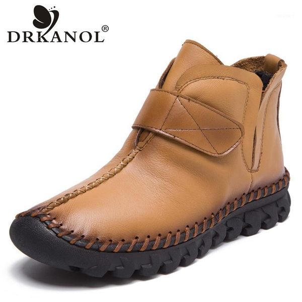drkanol 2020 handmade genuine leather women boots autumn winter flat short ankle boots for women warm snow female shoes1, Black
drkanol 2020 handmade genuine leather women boots autumn winter flat short ankle boots for women warm snow female shoes1, Black