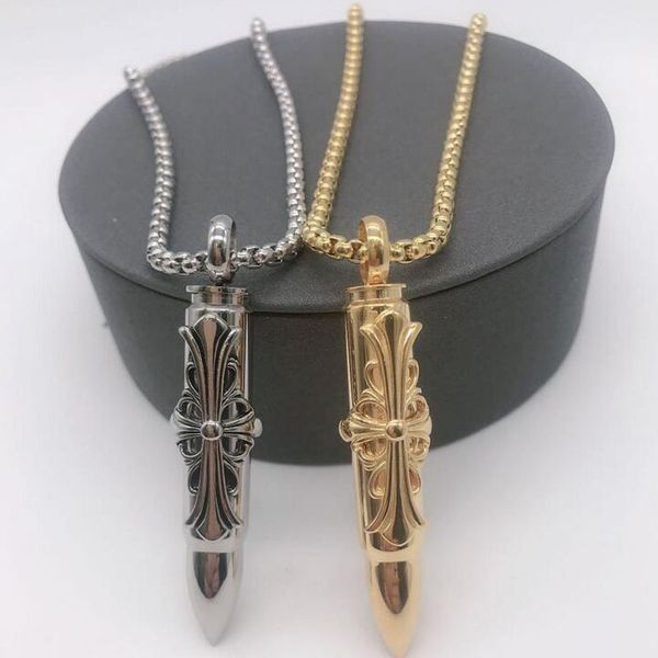 creative classic retro punk hip hop bullet cross necklace mens jewelry stainless steel bullet keepsake pendant necklace accessories, Silver
creative classic retro punk hip hop bullet cross necklace mens jewelry stainless steel bullet keepsake pendant necklace accessories, Silver