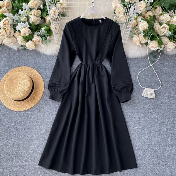 2021 new female strapped solid neck line dressed fall elegant dress all-match jr9t, Black;gray
2021 new female strapped solid neck line dressed fall elegant dress all-match jr9t, Black;gray