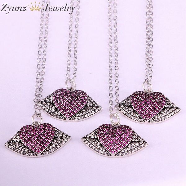 5pcs, antique silver color vintage pave cz crystal heart lip pendants charms metal chain necklace gift
5pcs, antique silver color vintage pave cz crystal heart lip pendants charms metal chain necklace gift