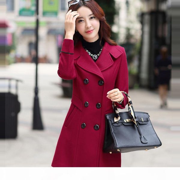 fitaylor new autumn winter women wool blend warm long coat plus size female slim fit lapel woolen overcoat cashmere outerwear, Black
fitaylor new autumn winter women wool blend warm long coat plus size female slim fit lapel woolen overcoat cashmere outerwear, Black