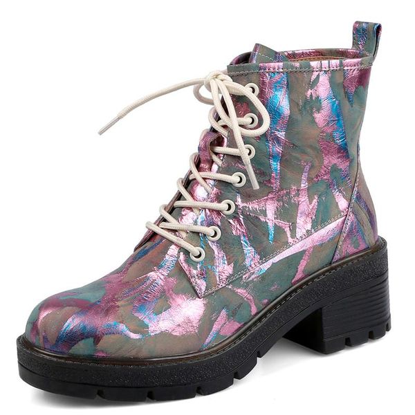 fashion personality printed graffiti ankle boots handmade full leather lace up zipper rider boots soft comfortable women's shoes, Black
fashion personality printed graffiti ankle boots handmade full leather lace up zipper rider boots soft comfortable women's shoes, Black
