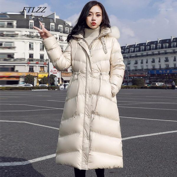 ftlzz winter women ultra light white duck down long parkas warm hooded large real fur collar slim down jacket zipper outwear1, Black
ftlzz winter women ultra light white duck down long parkas warm hooded large real fur collar slim down jacket zipper outwear1, Black