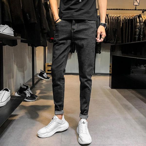 men's jeans korean autumn slim fit men pants fashion 2021 simple black casual denim trousers streetwear all match 28-34, Blue
men's jeans korean autumn slim fit men pants fashion 2021 simple black casual denim trousers streetwear all match 28-34, Blue