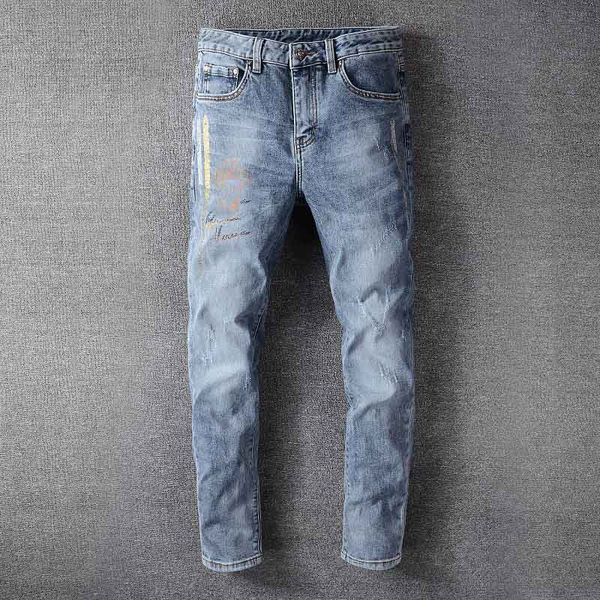wholesale-mens ripped skinny straight slim elastic denim fit biker jeans pants long pants stylish straight slim fit jeans, Blue
wholesale-mens ripped skinny straight slim elastic denim fit biker jeans pants long pants stylish straight slim fit jeans, Blue