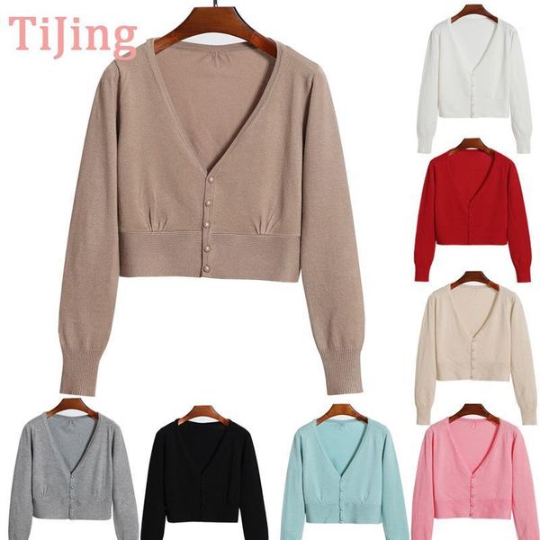 women's sweaters tj knitted cardigan women autumn 2021 v neck lantern sleeve sweater casual jumper winter woman basic female p1361, White;black
women's sweaters tj knitted cardigan women autumn 2021 v neck lantern sleeve sweater casual jumper winter woman basic female p1361, White;black