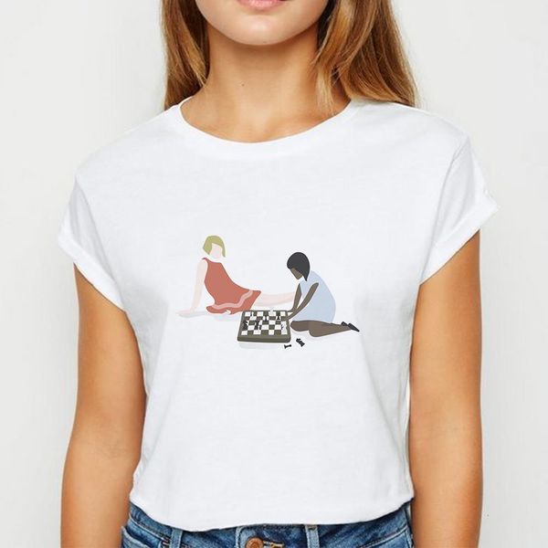 white play chess motion tshirt oversize spring summer t shirt women avant-garde show thin vestidos round collar t-shirts
white play chess motion tshirt oversize spring summer t shirt women avant-garde show thin vestidos round collar t-shirts